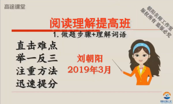 刘朝阳 五六年级语文2019年春季阅读理解提高班